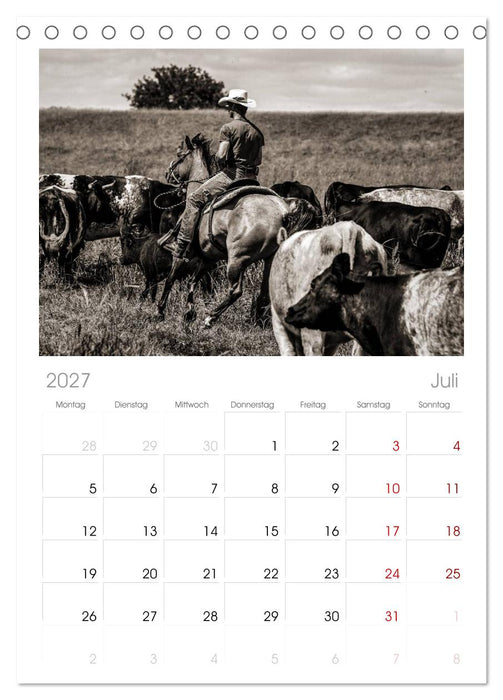 Westernreiten (CALVENDO Tischplaner A5H 2027)