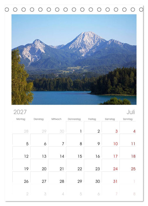 Kärnten (CALVENDO Tischplaner A5H 2027)