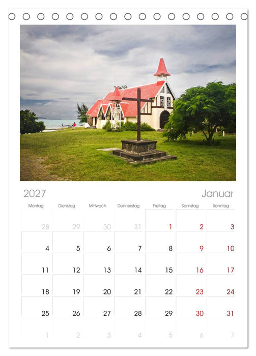 Mauritius (CALVENDO Tischplaner A5H 2027)