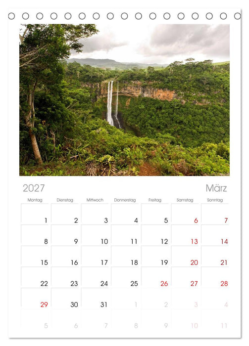 Mauritius (CALVENDO Tischplaner A5H 2027)
