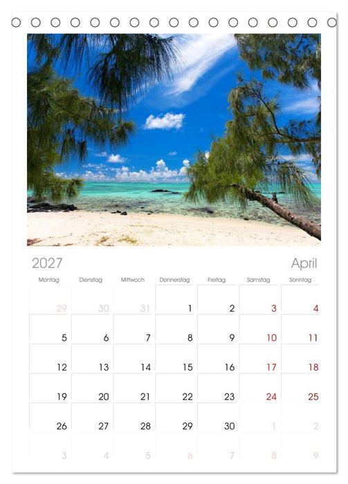 Mauritius (CALVENDO Tischplaner A5H 2027)
