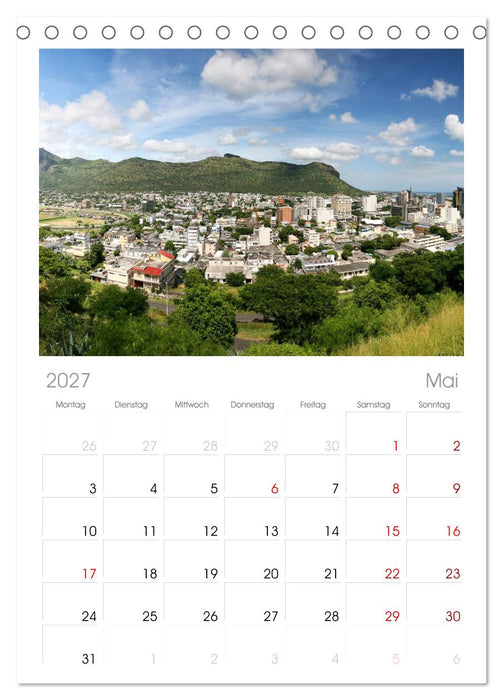 Mauritius (CALVENDO Tischplaner A5H 2027)