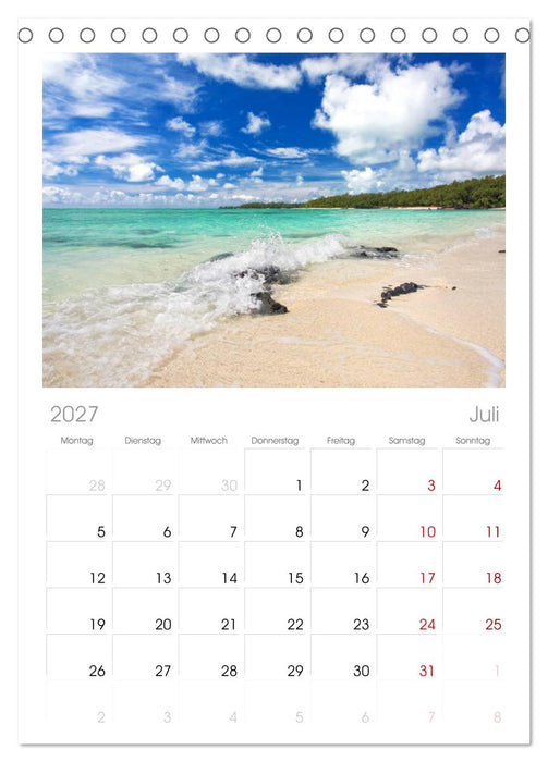 Mauritius (CALVENDO Tischplaner A5H 2027)