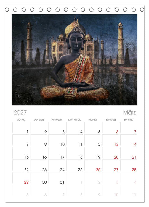 All U Buddhas (CALVENDO Tischplaner A5H 2027)
