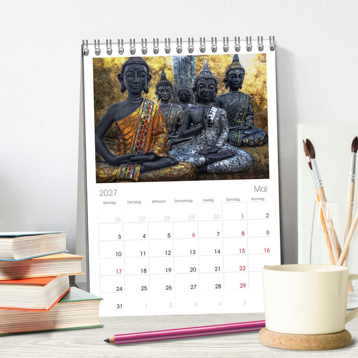 All U Buddhas (CALVENDO Tischplaner A5H 2027)