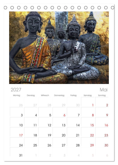 All U Buddhas (CALVENDO Tischplaner A5H 2027)