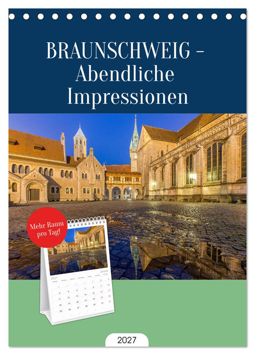 BRAUNSCHWEIG - Abendliche Impressionen (CALVENDO Tischplaner A5H 2027)