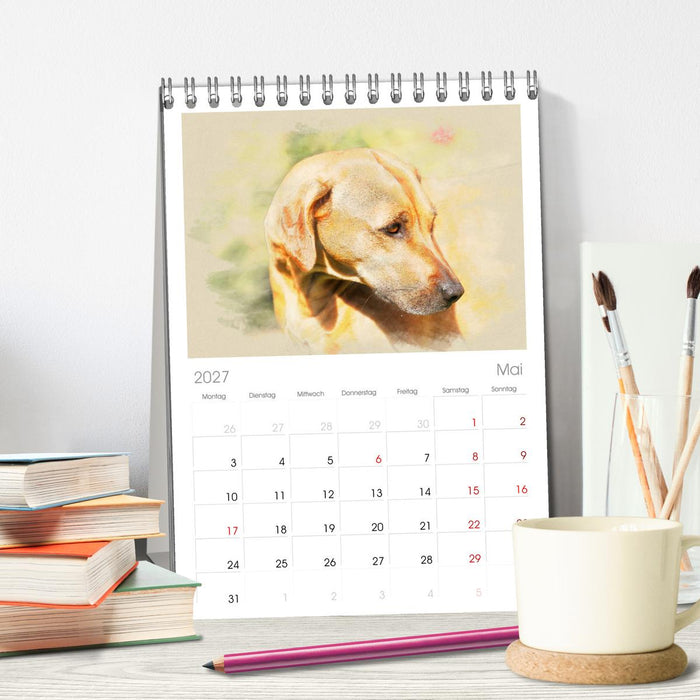 Rhodesian Ridgeback 2027 (CALVENDO Tischplaner A5H 2027)