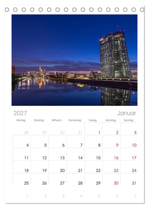 Frankfurt am Main (CALVENDO Tischplaner A5H 2027)