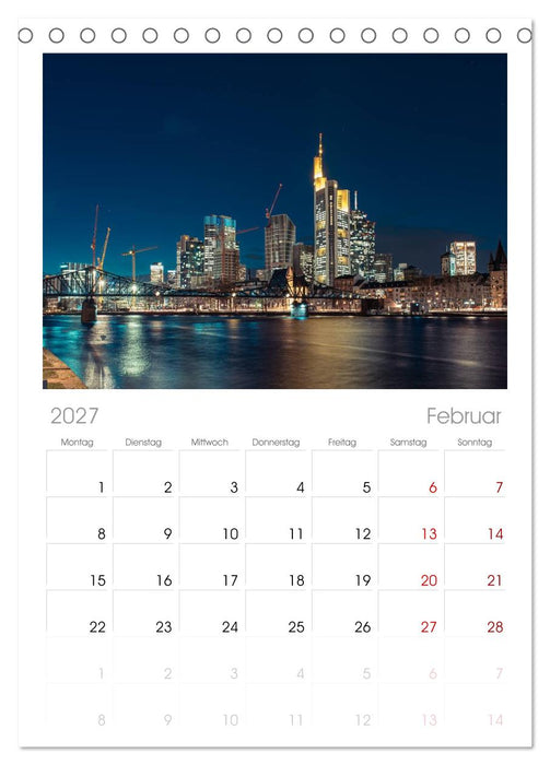 Frankfurt am Main (CALVENDO Tischplaner A5H 2027)