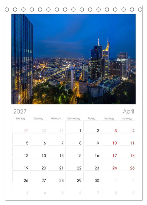 Frankfurt am Main (CALVENDO Tischplaner A5H 2027)