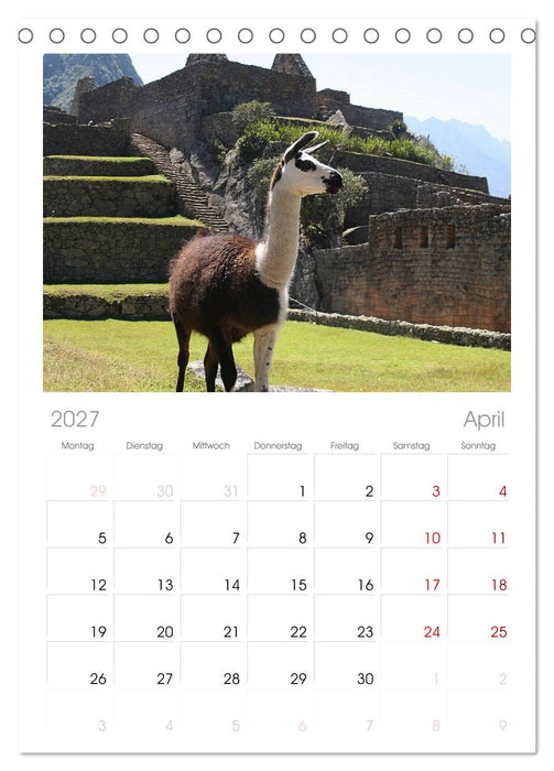 Perú. Impressionen (CALVENDO Tischplaner A5H 2027)