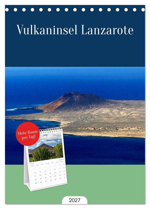 Vulkaninsel Lanzarote (CALVENDO Tischplaner A5H 2027)