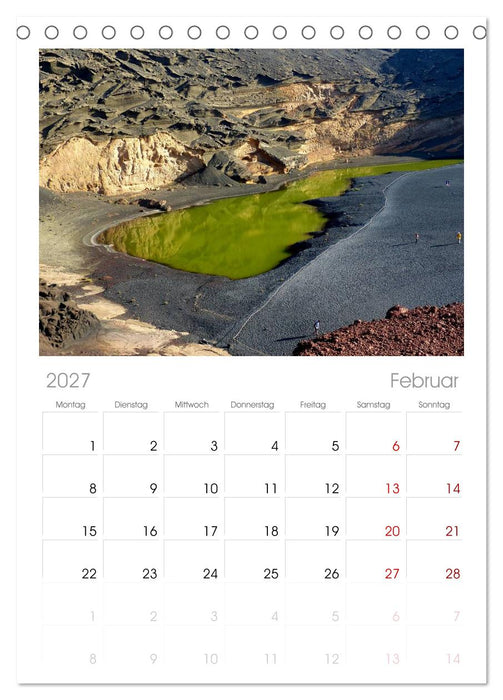 Vulkaninsel Lanzarote (CALVENDO Tischplaner A5H 2027)
