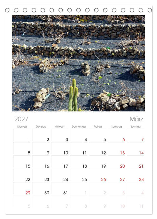 Vulkaninsel Lanzarote (CALVENDO Tischplaner A5H 2027)