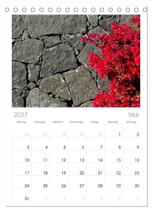 Vulkaninsel Lanzarote (CALVENDO Tischplaner A5H 2027)