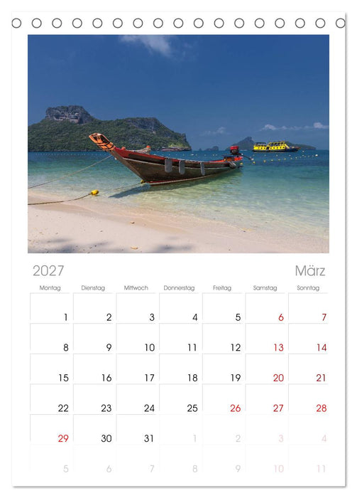 Koh Samui (CALVENDO Tischplaner A5H 2027)