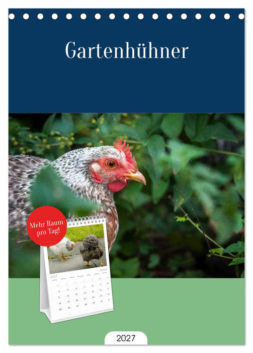 Gartenhühner (CALVENDO Tischplaner A5H 2027)