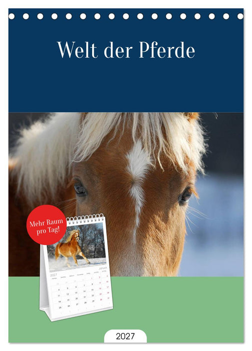 Welt der Pferde (CALVENDO Tischplaner A5H 2027)