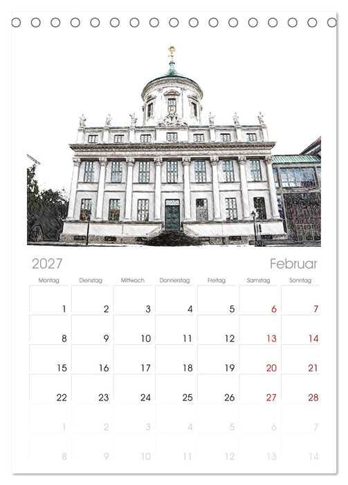 Potsdam Kalender (CALVENDO Tischplaner A5H 2027)