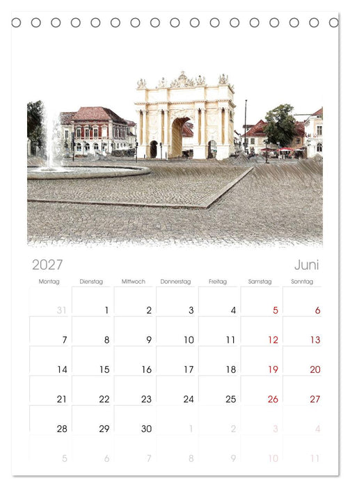 Potsdam Kalender (CALVENDO Tischplaner A5H 2027)
