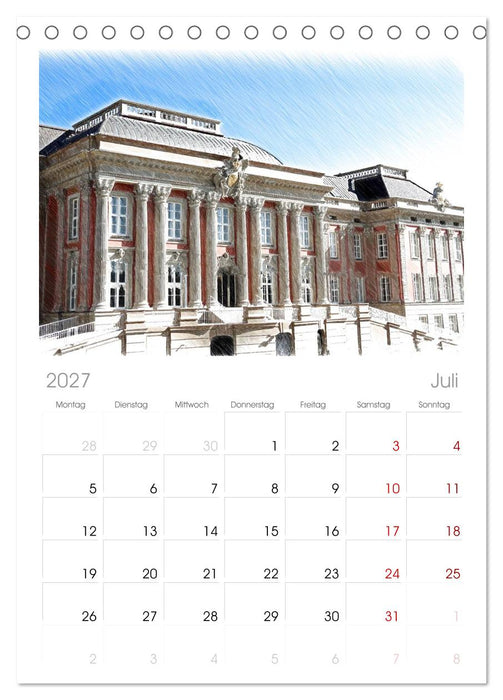 Potsdam Kalender (CALVENDO Tischplaner A5H 2027)