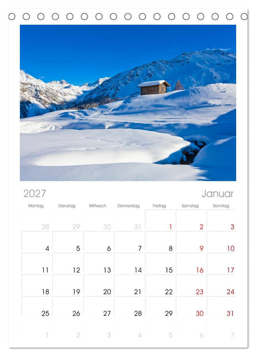 Graubünden Engadin (CALVENDO Tischplaner A5H 2027)