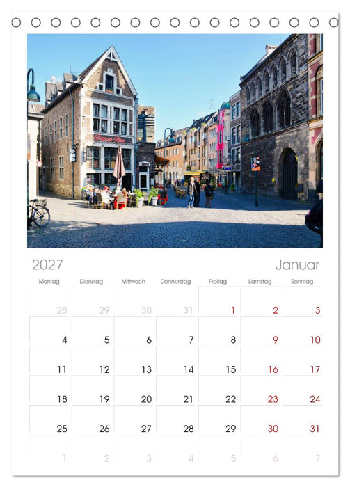Aachen - Ansichtssache (CALVENDO Tischplaner A5H 2027)
