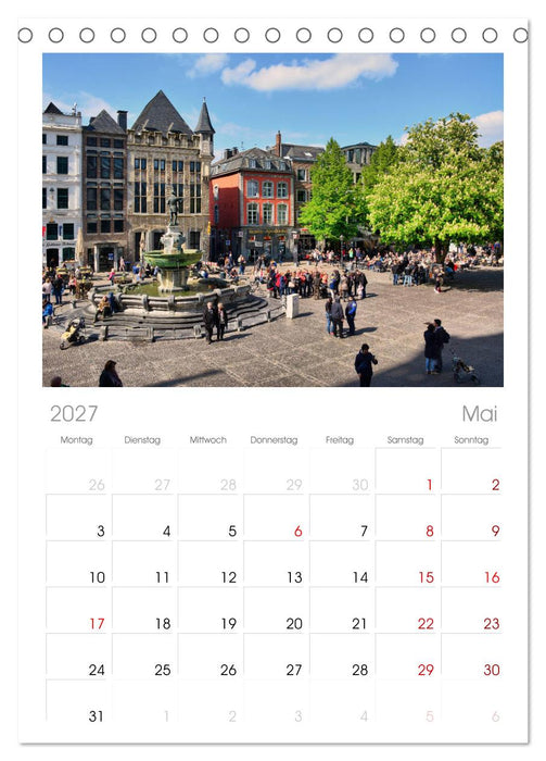 Aachen - Ansichtssache (CALVENDO Tischplaner A5H 2027)