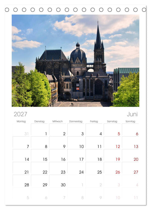 Aachen - Ansichtssache (CALVENDO Tischplaner A5H 2027)