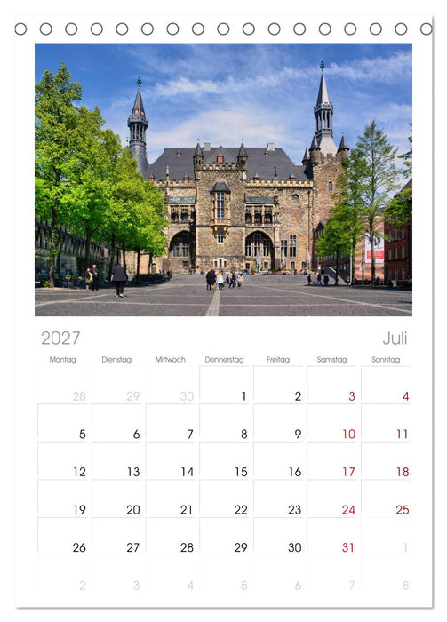 Aachen - Ansichtssache (CALVENDO Tischplaner A5H 2027)