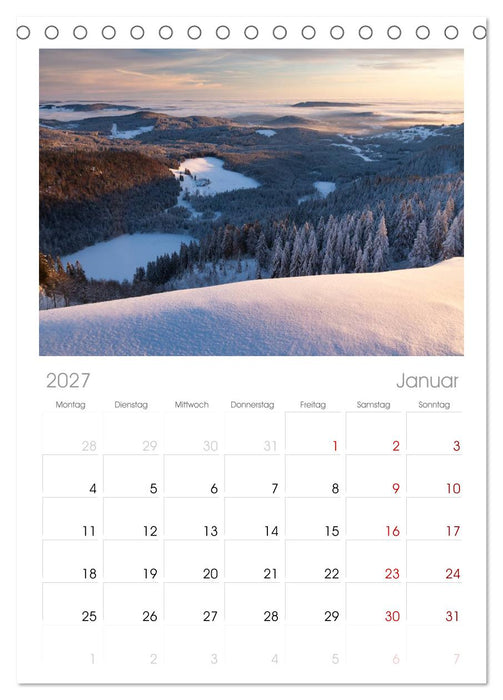 Schwarzwald 2027 (CALVENDO Tischplaner A5H 2027)