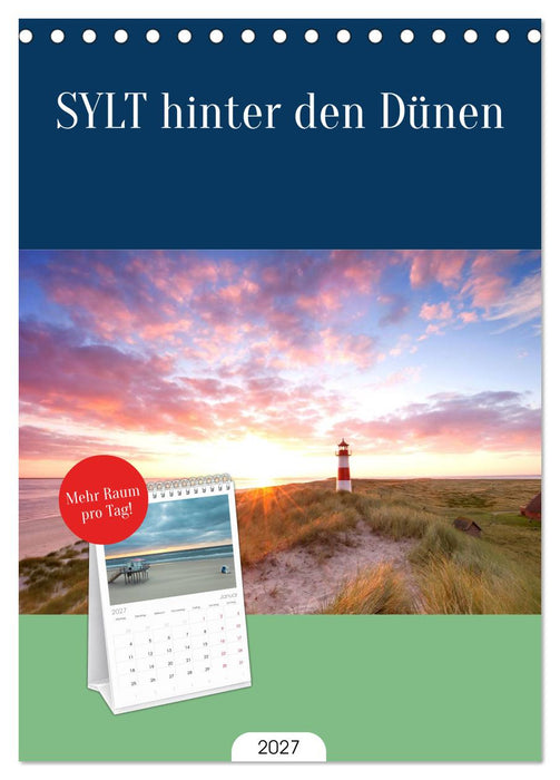 SYLT hinter den Dünen (CALVENDO Tischplaner A5H 2027)