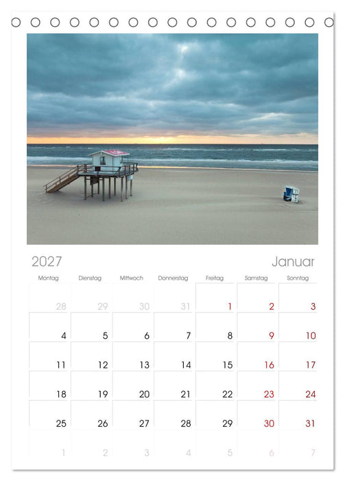 SYLT hinter den Dünen (CALVENDO Tischplaner A5H 2027)
