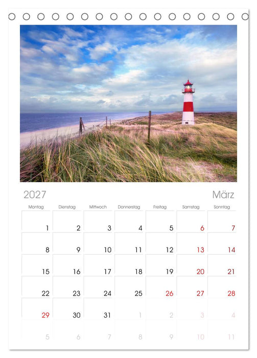 SYLT hinter den Dünen (CALVENDO Tischplaner A5H 2027)