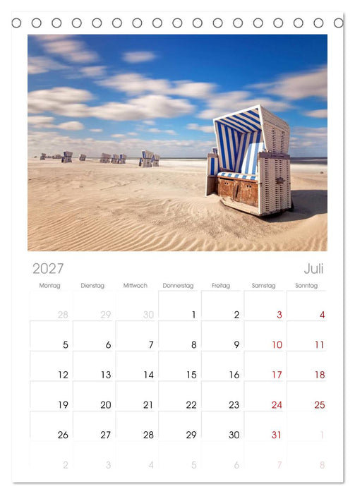 SYLT hinter den Dünen (CALVENDO Tischplaner A5H 2027)