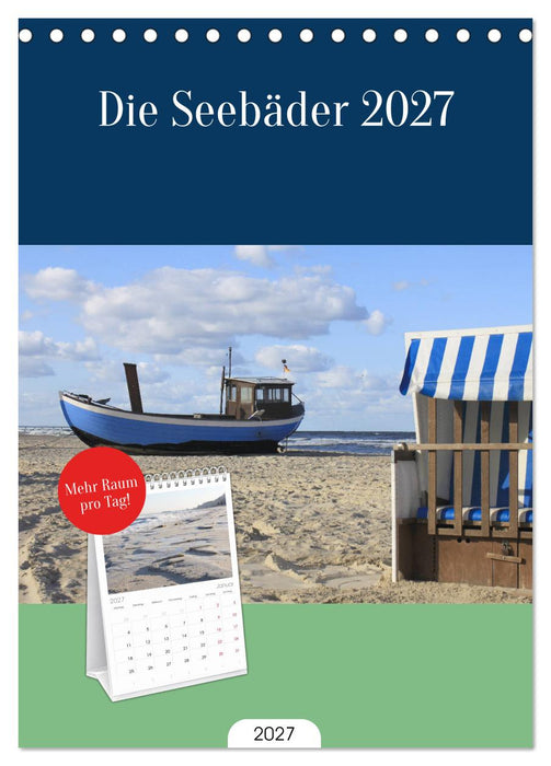 Die Seebäder 2027 (CALVENDO Tischplaner A5H 2027)