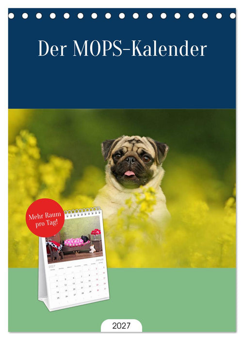 Der MOPS-Kalender (CALVENDO Tischplaner A5H 2027)