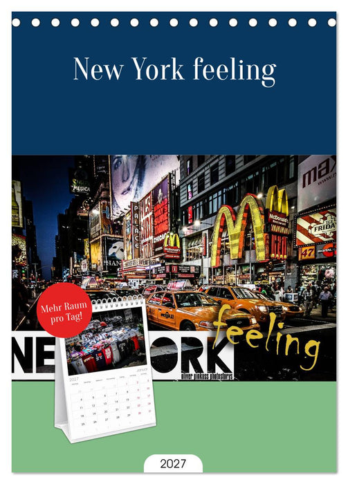 New York feeling (CALVENDO Tischplaner A5H 2027)