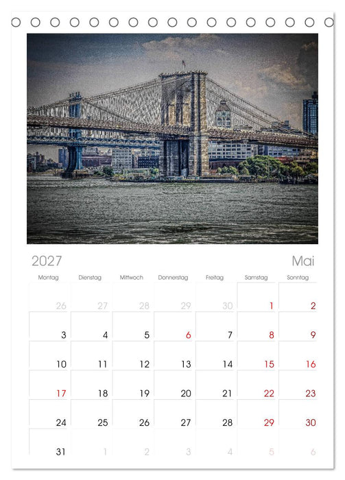 New York feeling (CALVENDO Tischplaner A5H 2027)