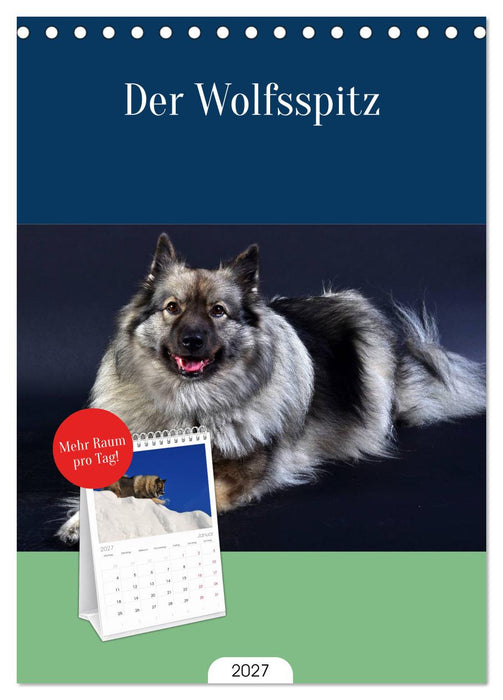 Der Wolfsspitz (CALVENDO Tischplaner A5H 2027)