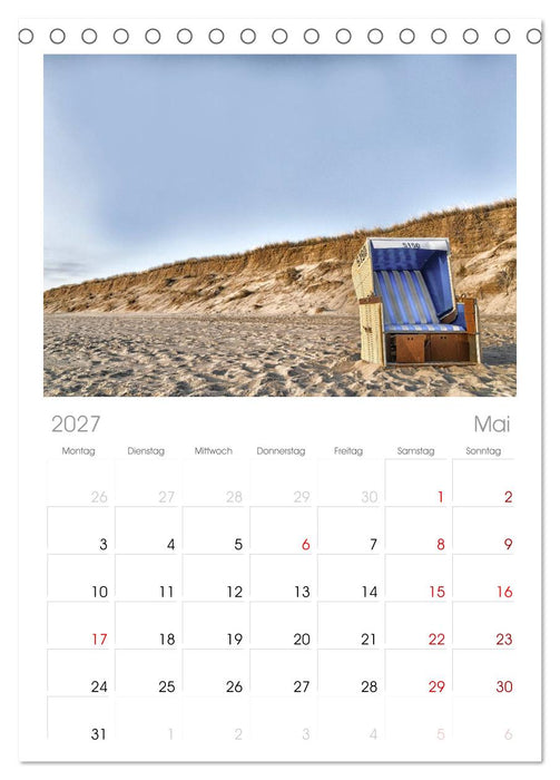 Sylt (CALVENDO Tischplaner A5H 2027)