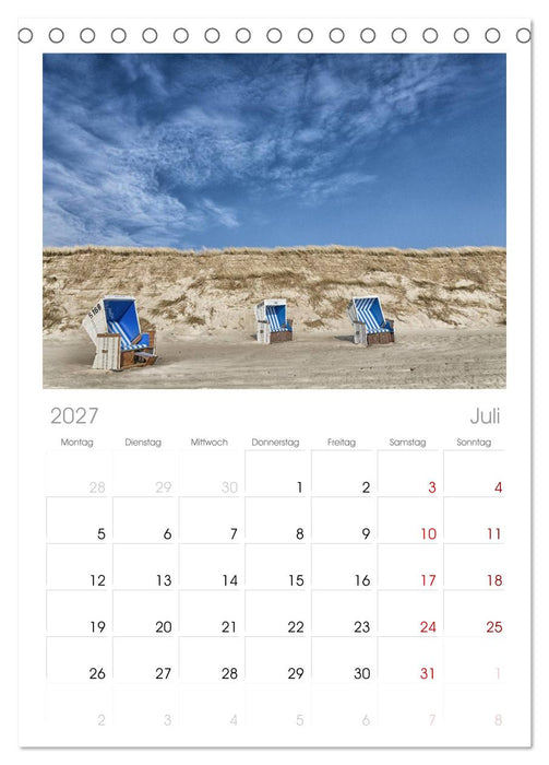 Sylt (CALVENDO Tischplaner A5H 2027)