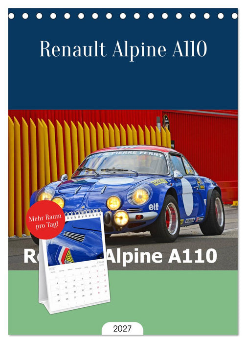Renault Alpine A110 (CALVENDO Tischplaner A5H 2027)