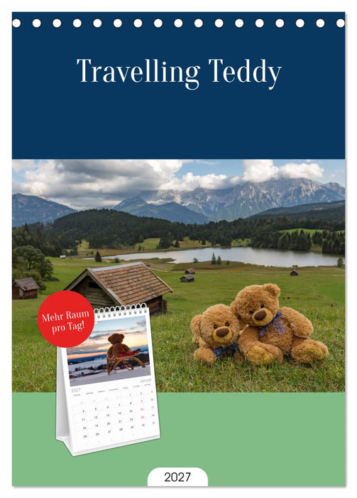 Travelling Teddy (CALVENDO Tischplaner A5H 2027)