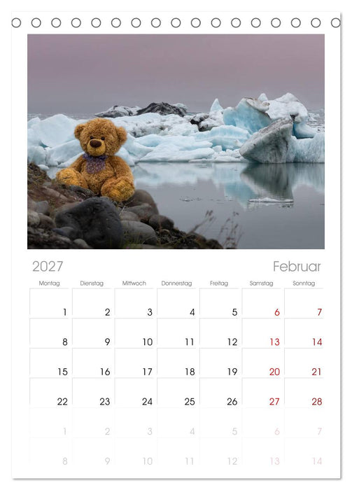 Travelling Teddy (CALVENDO Tischplaner A5H 2027)