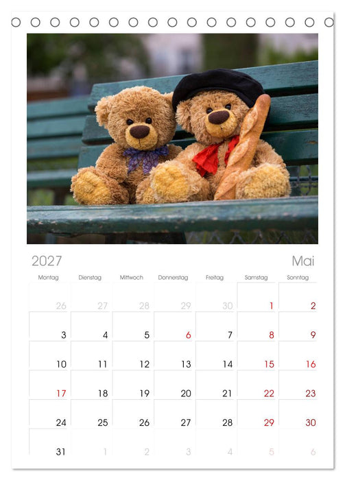 Travelling Teddy (CALVENDO Tischplaner A5H 2027)