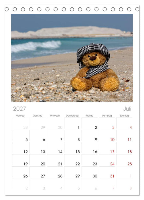 Travelling Teddy (CALVENDO Tischplaner A5H 2027)