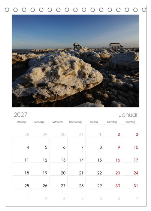 St. Peter Ording (CALVENDO Tischplaner A5H 2027)