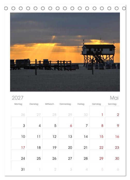 St. Peter Ording (CALVENDO Tischplaner A5H 2027)